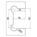 Ver imagem 3 de Dobradiça Inox Gv48 90º 1012 Box Vidro/alvenaria Branca
