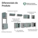 Ver imagem 4 de Armário de Cozinha Completa 400 cm Branco/Cinza Lux Madesa 02