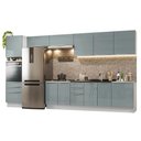 Ver imagem 2 de Armário de Cozinha Completa 400 cm Branco/Cinza Lux Madesa 02