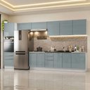 Ver imagem 1 de Armário de Cozinha Completa 400 cm Branco/Cinza Lux Madesa 02