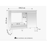 Balcão Cozinha para Cooktop e Forno Microondas Carla Amendoa Branco Ajl - 3