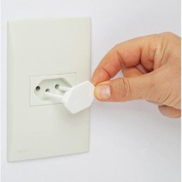 Kit 8 Protetor de Tomada Elétrica Padrão Branco Anti Choque - 4