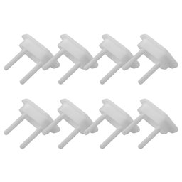 Kit 8 Protetor de Tomada Elétrica Padrão Branco Anti Choque - 1