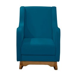 Poltrona de Amamentação com Balanço Veludo com Puff Aquila - 5