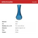 Ver imagem 4 de Vaso Garrafa Decorativo de Vidro Azul 15x7x7cm Enfeite Sala Mesa Estante Flores