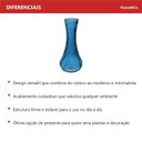 Ver imagem 7 de Vaso Garrafa Decorativo de Vidro Azul 15x7x7cm Enfeite Sala Mesa Estante Flores