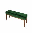 Ver imagem 2 de Puff em Veludo Verde 140 cm Requadro Imbuia Lucia
