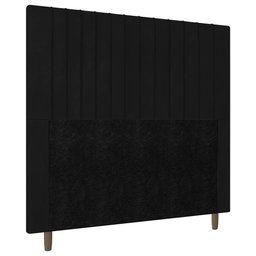 Cabeceira Cama Box Casal King Size Nala 195cm Corano Preto - Desk Design - 1 Cabeceira Cama Box Casal King Size Nala 195cm Corano Preto - Desk Design - 1
