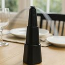 Ver imagem 4 de Ventilador de Mesa Repelente Retrátil Pequeno a Pilha 26x8cm Plástico Preto Lyor