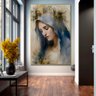 Quadro Decorativo Nossa Senhora Das Graças em Moldura Caixa Tacolado Moldura Trad 1cm Madeira Escura - 1