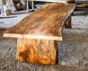 Ver imagem 2 de MESA DE JANTAR RÚSTICA MACIÇA EM MADEIRA PLÁTANO 310X100 - MESA PARA 12 PESSOAS