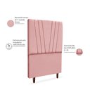 Ver imagem 3 de Cabeceira Estofada Solteiro Belgica 90cm Suede Rosa