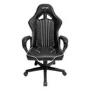 Ver imagem 2 de Cadeira Gamer Vega em Courino com Apoio de Braço Fixo Acolchoado Preta-branca