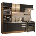 Ver imagem 2 de Armário de Cozinha Completa 270 cm Rustic/Preto Glamy Madesa 18