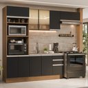 Ver imagem 1 de Armário de Cozinha Completa 270 cm Rustic/Preto Glamy Madesa 18