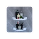 Ver imagem 3 de Kit 2 Suportes Porta Shampoo de Banheiro de Canto Branco Fs