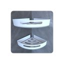 Ver imagem 6 de Kit 2 Suportes Porta Shampoo de Banheiro de Canto Branco Fs