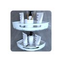 Ver imagem 1 de Kit 2 Suportes Porta Shampoo de Banheiro de Canto Branco Fs