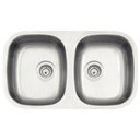 Ver imagem 1 de Cuba de Embutir Dupla Tramontina Isis Acetinada 2c 34 Bl Aço Inox 72x40cm (77x45cm) Aço Inox