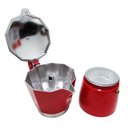 Ver imagem 3 de Cafeteira Italiana Vermelha 6 Xícaras Moka Grande Café Expresso Manual Premium Vintage de Luxo