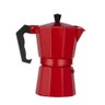 Cafeteira Italiana Vermelha 6 Xícaras Moka Grande Café Expresso Manual Premium Vintage de Luxo - 1