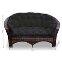 Ver imagem 2 de Conjunto de Sofá Fibra Sintética Cairo - 1 Sofá 2 L + 2 Poltronas + 1 Mesa Centro - Tecido Duna Pret