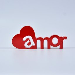 Letreiro Decorativo Vermelho Brilho - Amor - 3
