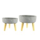Ver imagem 1 de Conjunto 2 Bacias De Fibrocimento Com Pés Cimento Ruth 37x27cm
