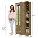 Ver imagem 5 de Guarda-Roupa Solteiro 2 Espelhos 2 Portas 2 Gavetas e Prateleiras Moju Mapi Móveis