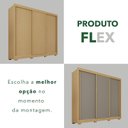 Ver imagem 5 de Guarda-Roupa Casal com Pés 3 Portas 4 Gavetas 100% MDF Ipanema Bege/Jequitibá