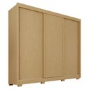 Ver imagem 2 de Guarda-Roupa Casal com Pés 3 Portas 4 Gavetas 100% MDF Ipanema Bege/Jequitibá