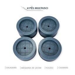 Kit 4 Pés Bases Protetoras Antirruído para Máquina de Lavar - 2