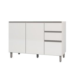 Armário De Cozinha 6 Peças Completa Evidence Branco / Prata - 17