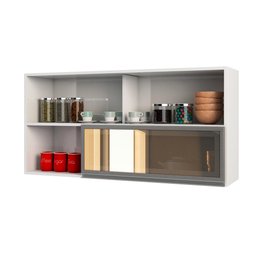 Armário De Cozinha 6 Peças Completa Evidence Branco / Prata - 18