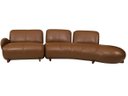 Ver imagem 3 de Sofá de Couro Onix 4 Lugares com Chaise Direita Brown - Mempra
