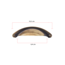 Ver imagem 2 de Kit com 4 Puxador Concha para Gaveta Puxadores Coloniais para Armarios Comoda Cozinha: Ouro Velho Es