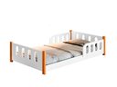 Ver imagem 2 de Cama Montessoriana Infantil com Grade Camila Branco com Colchão - Divaloto