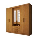 Ver imagem 3 de Guarda-roupa Casal Real 6 Portas 3 Gavetas com Espelho 100% Mdf Cinamomo - Panorama Móveis