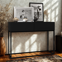 Ver imagem 4 de Aparador Industrial Robusto com Base em Metal Eros Moderno:preto