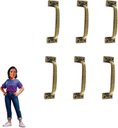 Ver imagem 4 de Puxador Alça em Metal 120mm, Acabamento Ouro Velho, Kit com 6 Unidades, para Gavetas e Armários