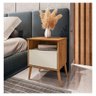Mesa de Cabeceira Cancun 1 Gaveta Naturale Off White Bechara - 3