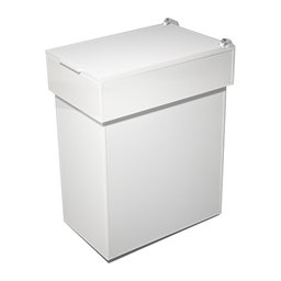 Lixeira Acrílico 6 Litros com Tampa e Abertura Vertical Centauri Acrílicos LX-V Branco - 2