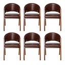 Ver imagem 1 de Kit 6 Cadeiras Sala de Jantar Premium com Braço Madeira Maciça Movellu Home