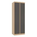 Ver imagem 1 de Guarda Roupa Modulado Mônaco 2 Portas de Bater MDF MDP Carvalho-Graff Luciane Móveis 79cm