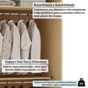 Ver imagem 5 de Guarda Roupa Modulado Mônaco 2 Portas de Bater MDF MDP Carvalho-Graff Luciane Móveis 79cm