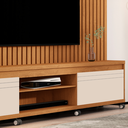 Ver imagem 7 de Home Theater para Sala Tv de até 55 Polegadas Pés em Rodizio Ripado Orion - Giga Móveis:freijo/off W