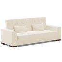 Ver imagem 1 de Sofá Cama Decorativo 210cm Beesley Veludo Off White - Gran Belo