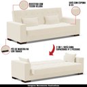 Ver imagem 4 de Sofá Cama Decorativo 210cm Beesley Veludo Off White - Gran Belo