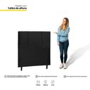 Ver imagem 3 de Cabeceira Cama Box Solteiro Donna 90Cm Suede Preto - Abmaza
