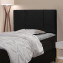 Ver imagem 4 de Cabeceira Cama Box Solteiro Donna 90Cm Suede Preto - Abmaza